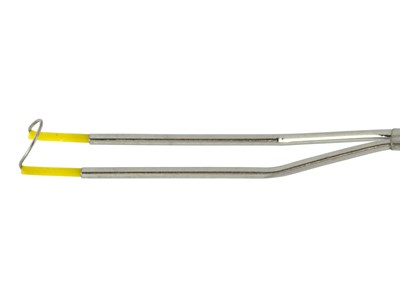 Single stem monopolar long cutting loop electrode