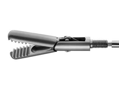 Grooved Forceps with Spoon - Long